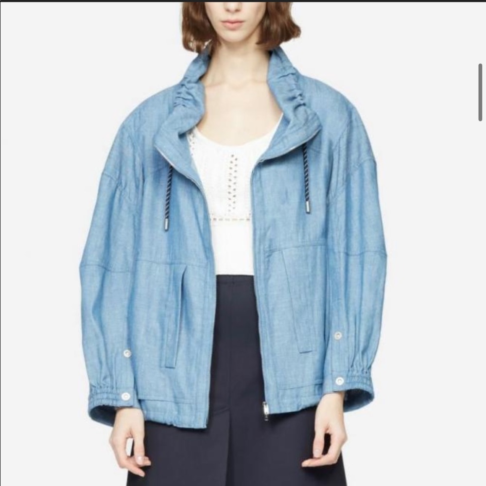 3.1 Phillip Lim Chambray Utility Sports Jacket Blue in S but super baggy